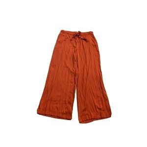 Loft Paper Bag Pants Orange Rust Fall Silky Material Autumn
